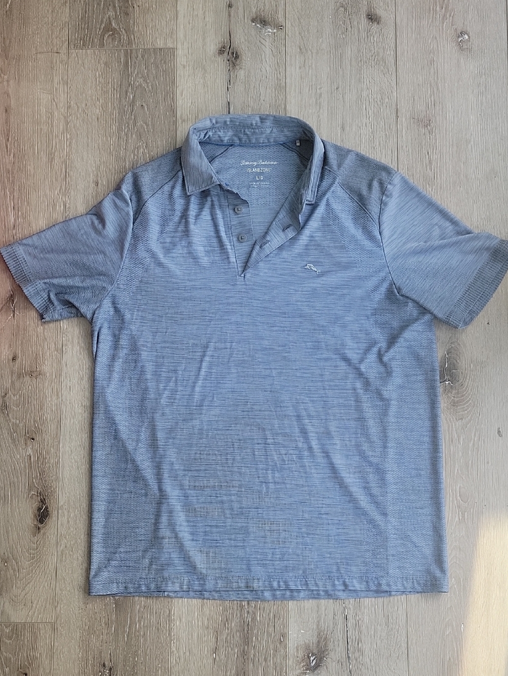 Tommy Bahama Heathered Light Blue Polo Shirt